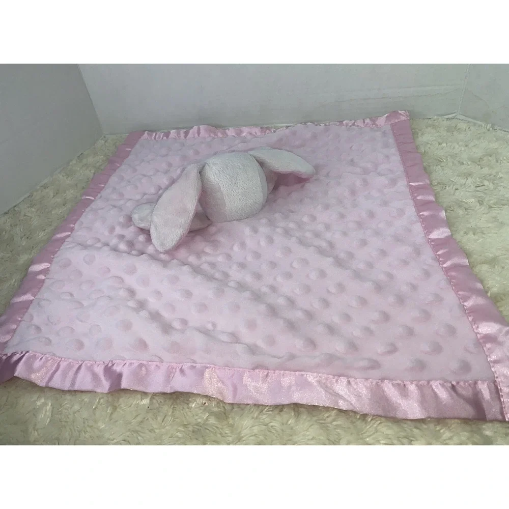 Blankets Beyond Pink Bunny Baby Blanket Minky‎ Dot Security Lovey HG9